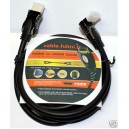 Cable HDMI Angle droit 1.3 Or 24k DVD XBOBX 0,5m/1m/1,5m/2m